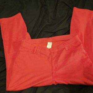 Red capri jeggings